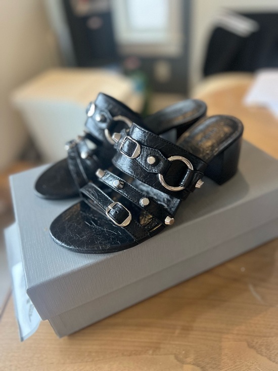 BNIB Balenciaga City Sandal Arena Lambskin, Sz 38 - Picture 2 of 9